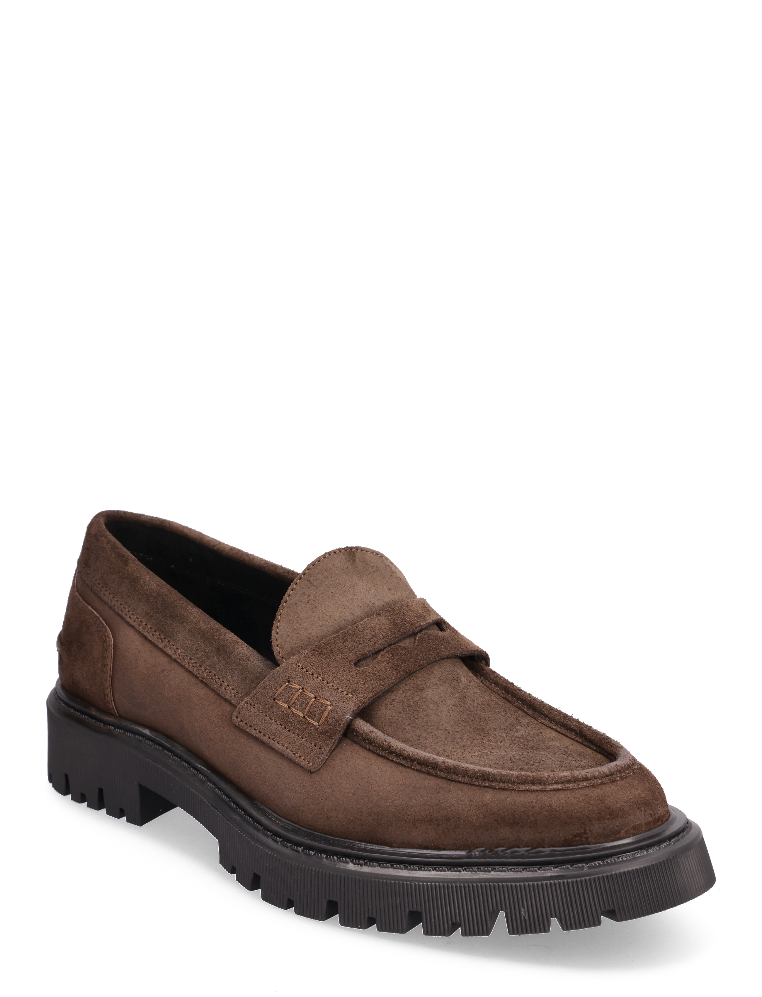 Tatum Suede Loafer - DARK BROWN