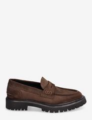 Les Deux - Tatum Suede Loafer - spring shoes - dark brown - 1