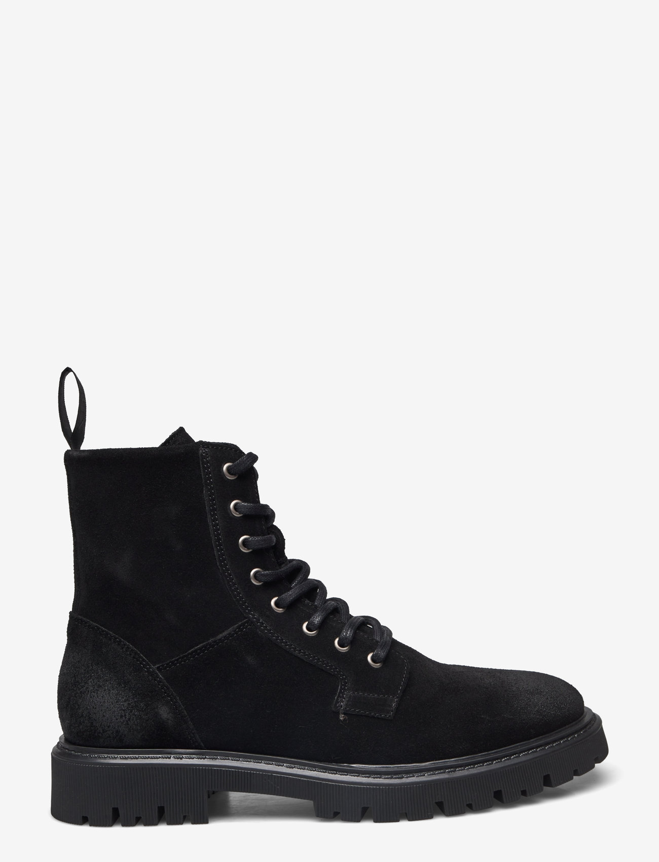 Les Deux - Tatum Suede Lace-Up Boot - paeltega saapad - black - 1