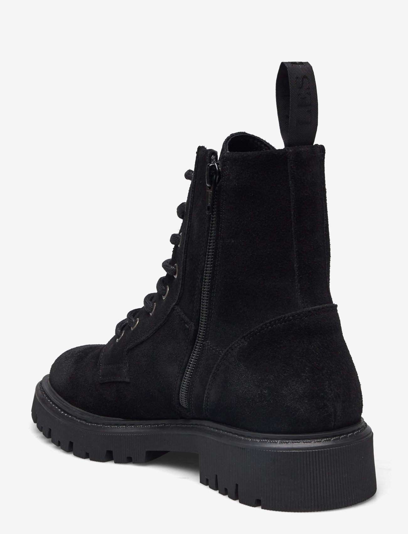 Les Deux - Tatum Suede Lace-Up Boot - paeltega saapad - black - 2