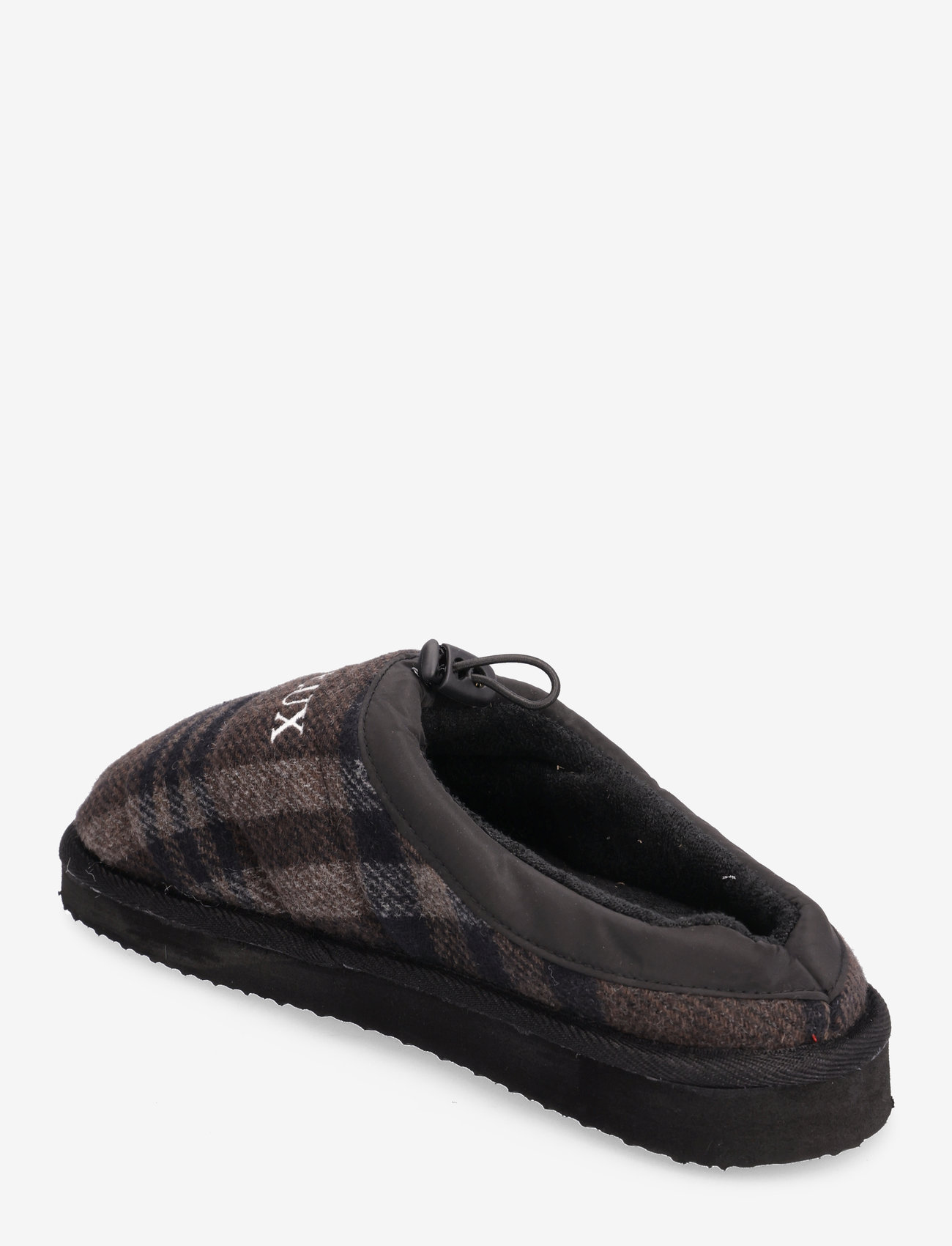 Les Deux - Trey Wool Check Slipper - coffee brown/dark grey - 2