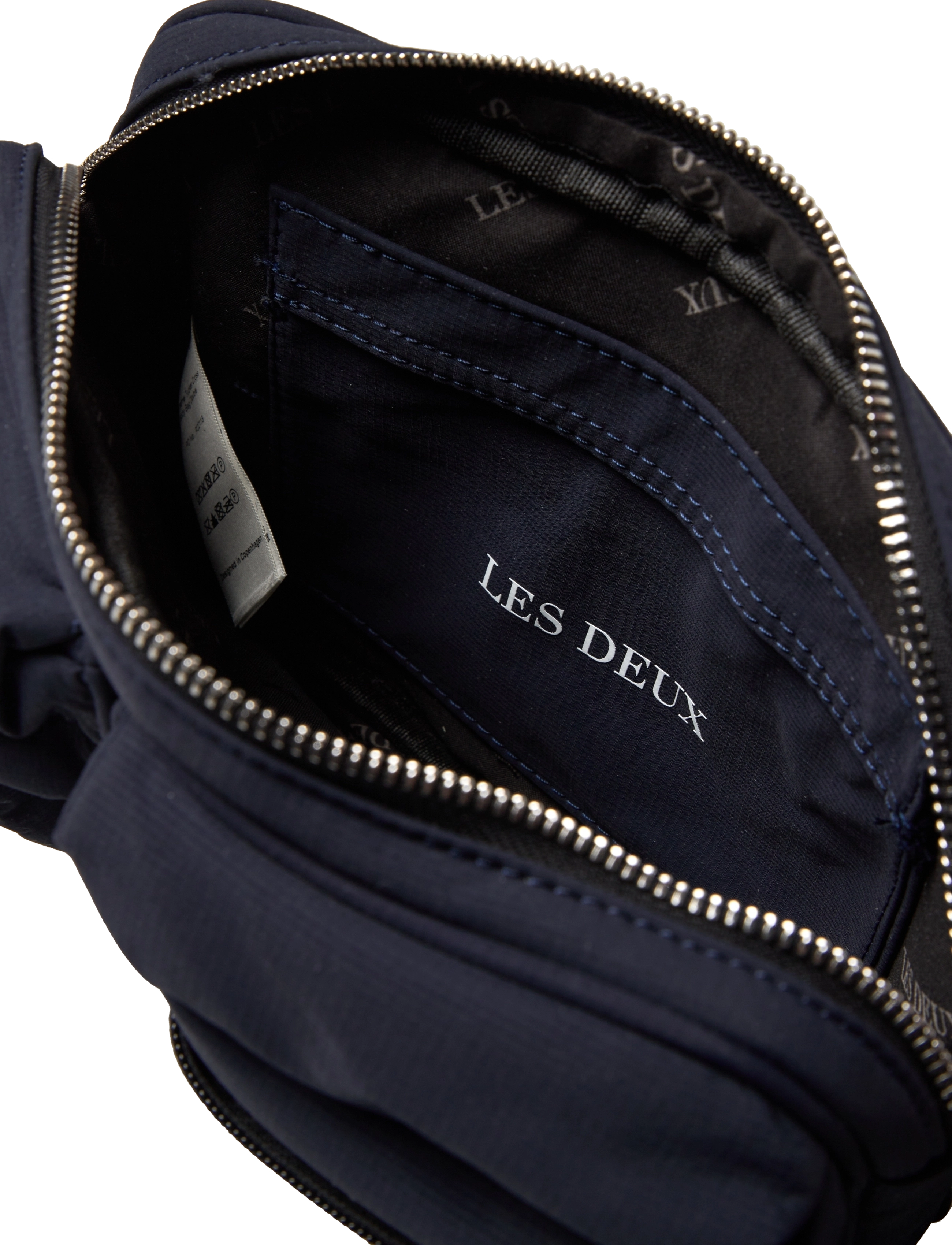 Les Deux - Tucker Cross Body Bag Double - dark navy/white - 3