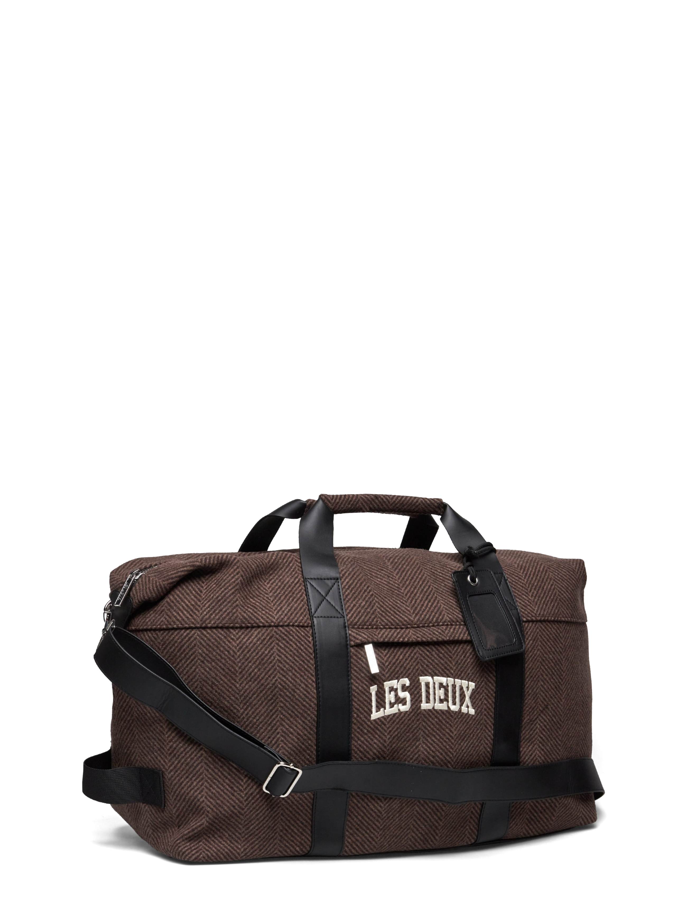 Les Deux - Wilbert Herringbone Weekend Bag - coffee brown/walnut - 2