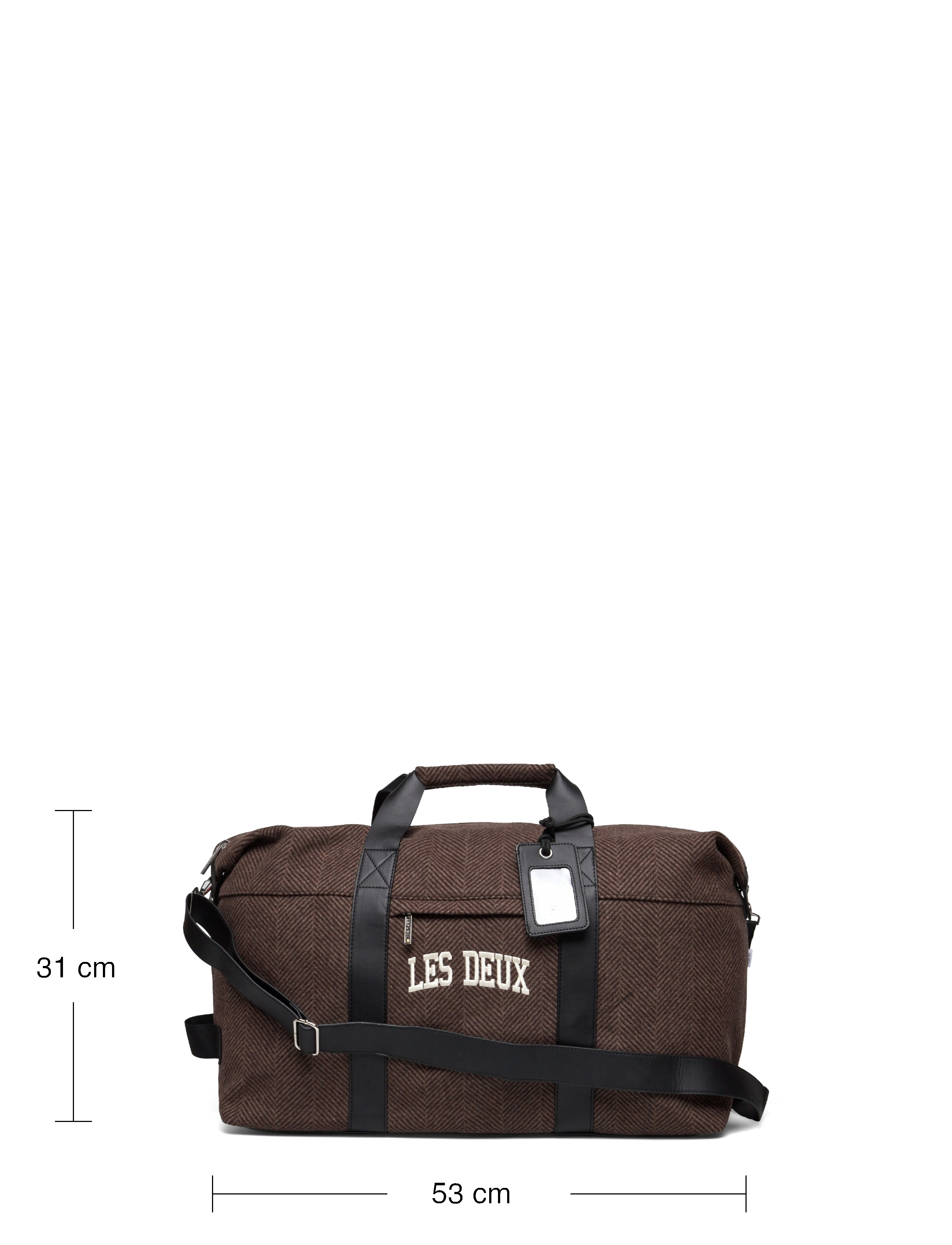 Les Deux - Wilbert Herringbone Weekend Bag - coffee brown/walnut - 5
