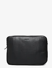 Les Deux - Leather Laptop Sleeve - nordischer stil - black - 2