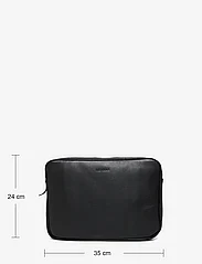 Les Deux - Leather Laptop Sleeve - nordischer stil - black - 4
