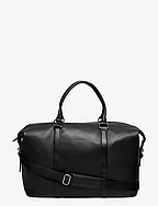 Leather Weekend Bag - BLACK