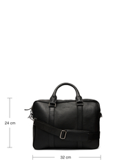 Les Deux - Leather Computer Bag Single - nordic style - black - 4