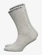 Wilfred Socks - 2-Pack - LIGHT GREY MELANGE/BLACK