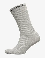 Les Deux - Wilfred Socks - 2-Pack - zemākās cenas - light grey melange/black - 2