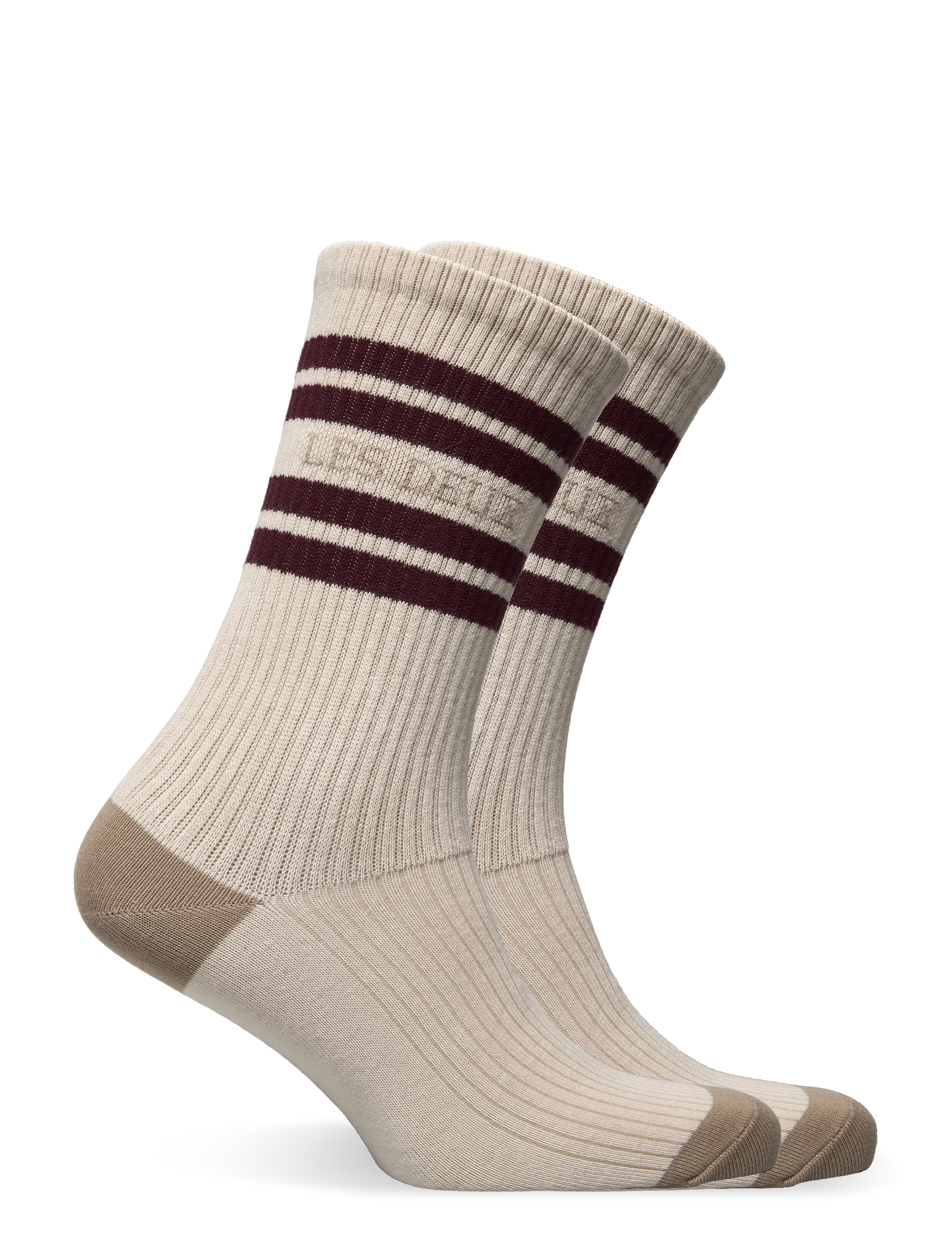 Les Deux - Wilfred Stripe 2-Pack Socks - off white/sassafras-dark sand - 1
