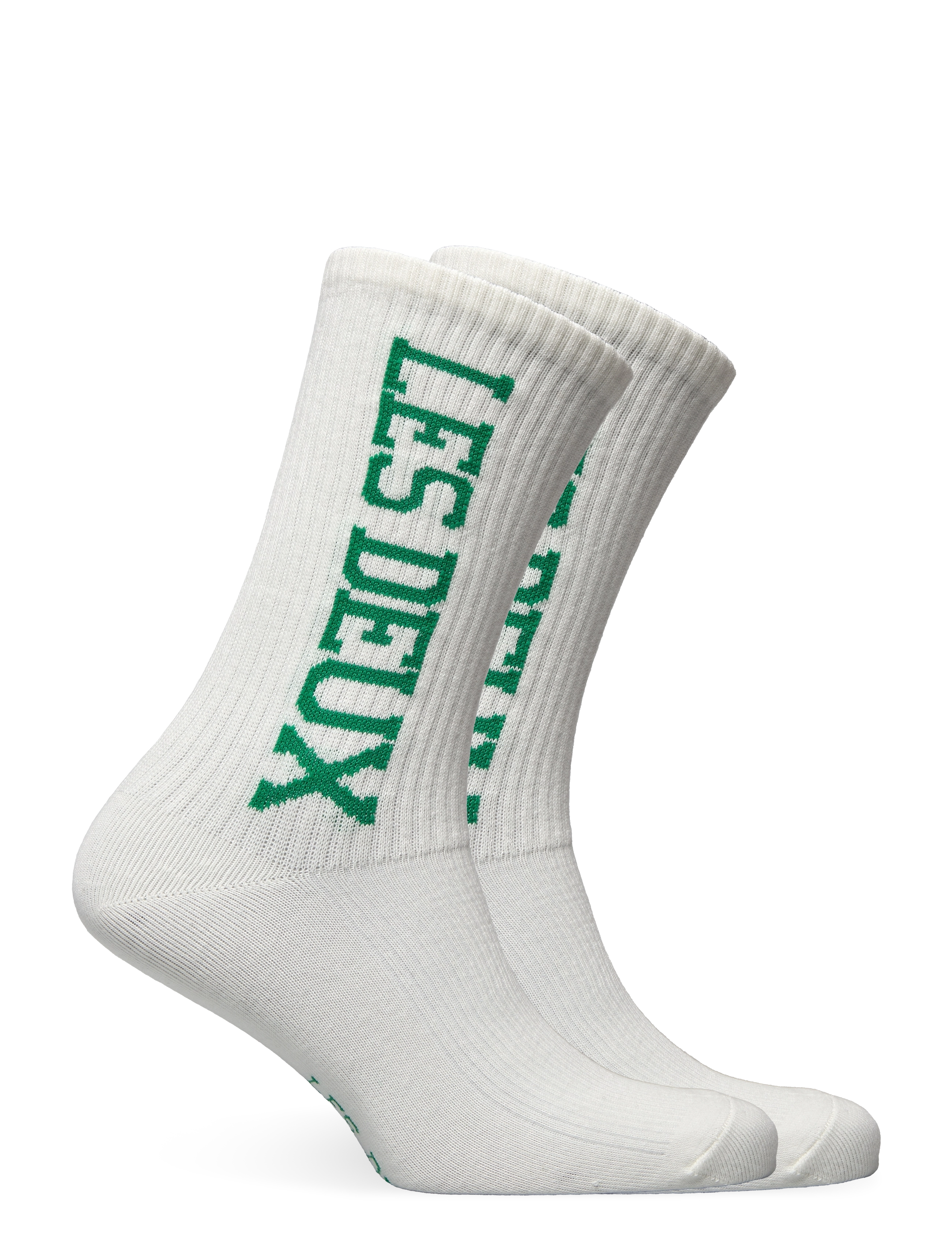 Les Deux - Les Deux Vertigo 2-Pack Rib Socks - off white/sports green - 1