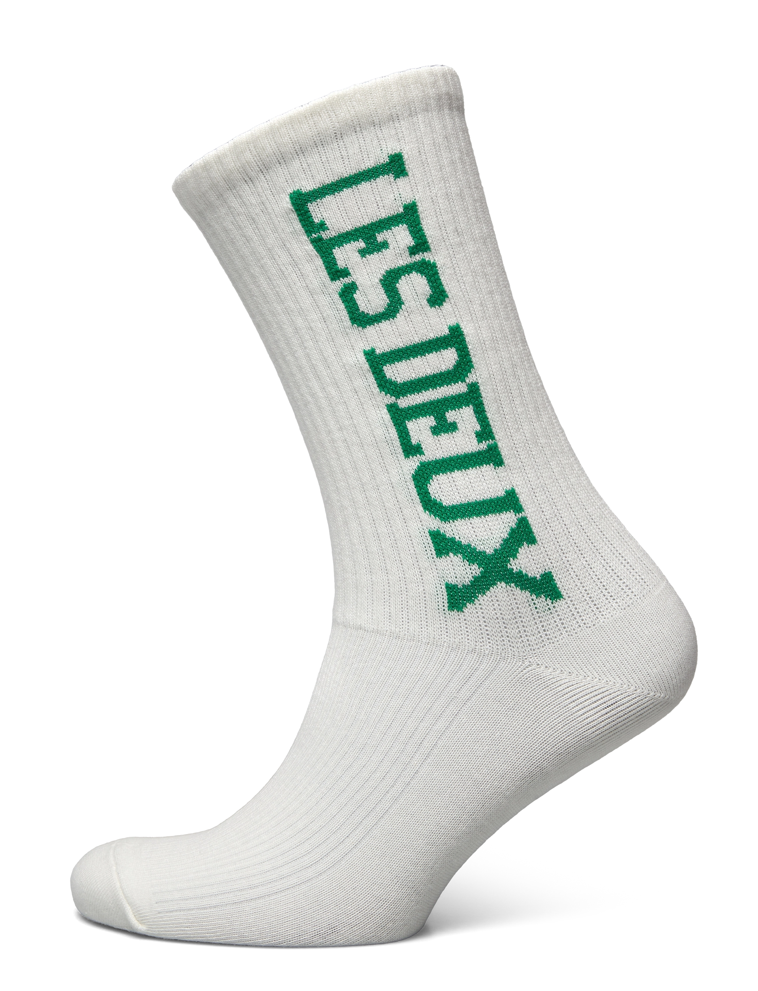 Les Deux - Les Deux Vertigo 2-Pack Rib Socks - off white/sports green - 2