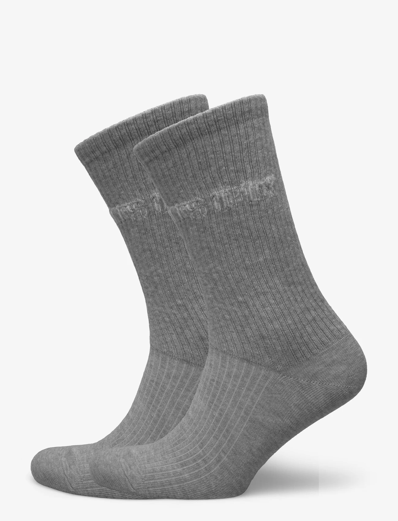 Les Deux - Blake 2-Pack Rib Socks - mažiausios kainos - light grey mÉlange/white - 0