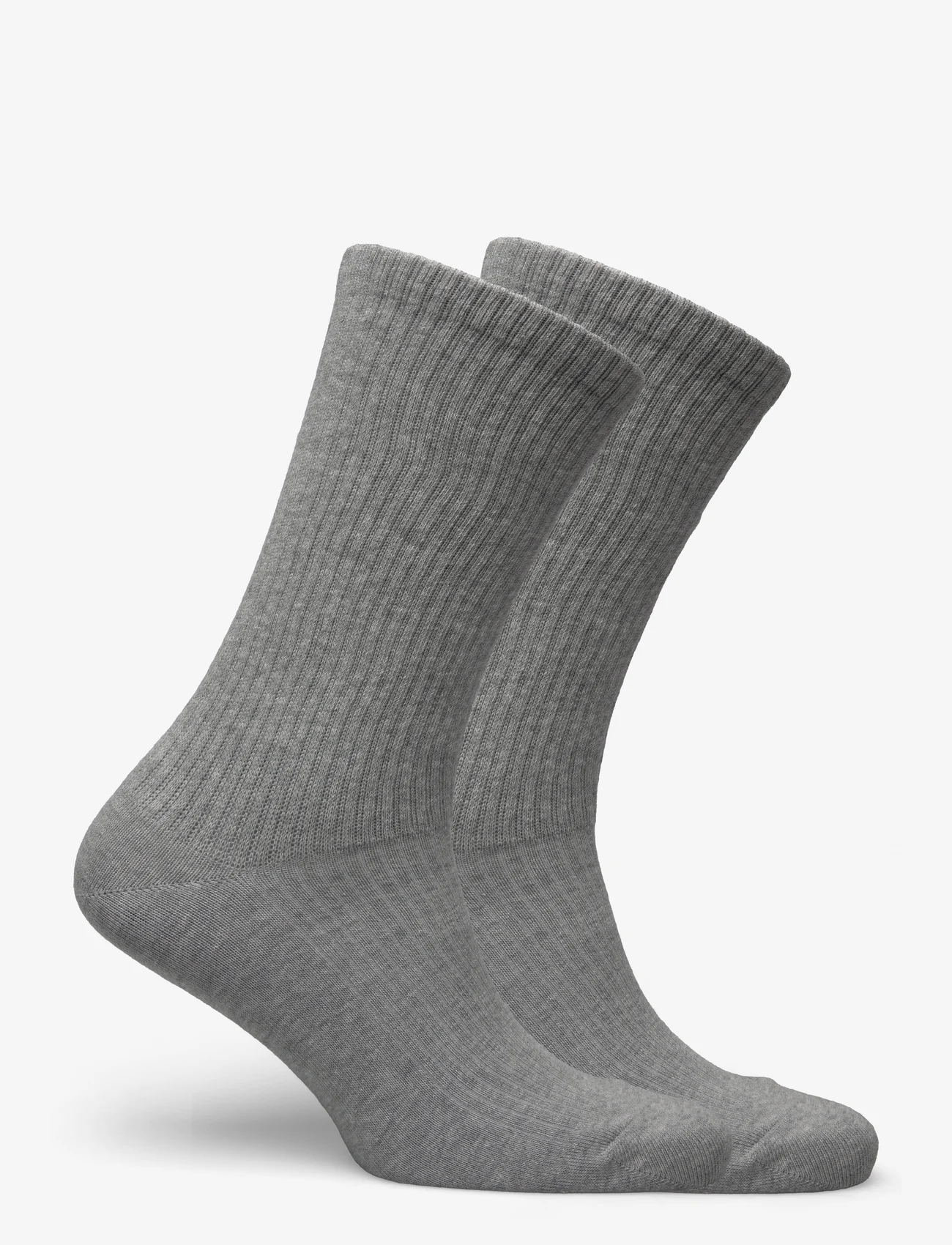 Les Deux - Blake 2-Pack Rib Socks - mažiausios kainos - light grey mÉlange/white - 1