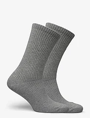 Les Deux - Blake 2-Pack Rib Socks - de laveste prisene - light grey mÉlange/white - 1