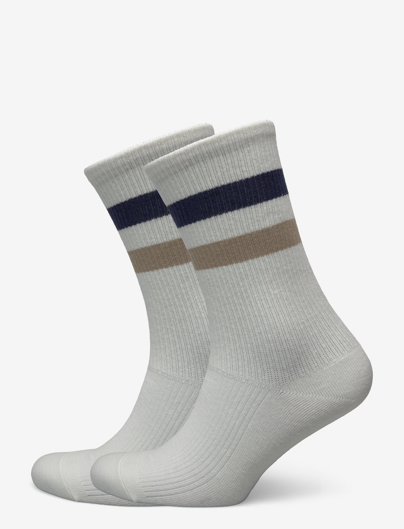 Les Deux - Woods Rib Stripe Socks - 2-Pack - nordic style - off white/midnight blue - 0