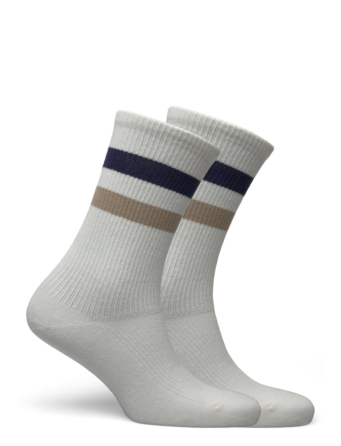 Les Deux - Woods Rib Stripe Socks - 2-Pack - nordic style - off white/midnight blue - 1