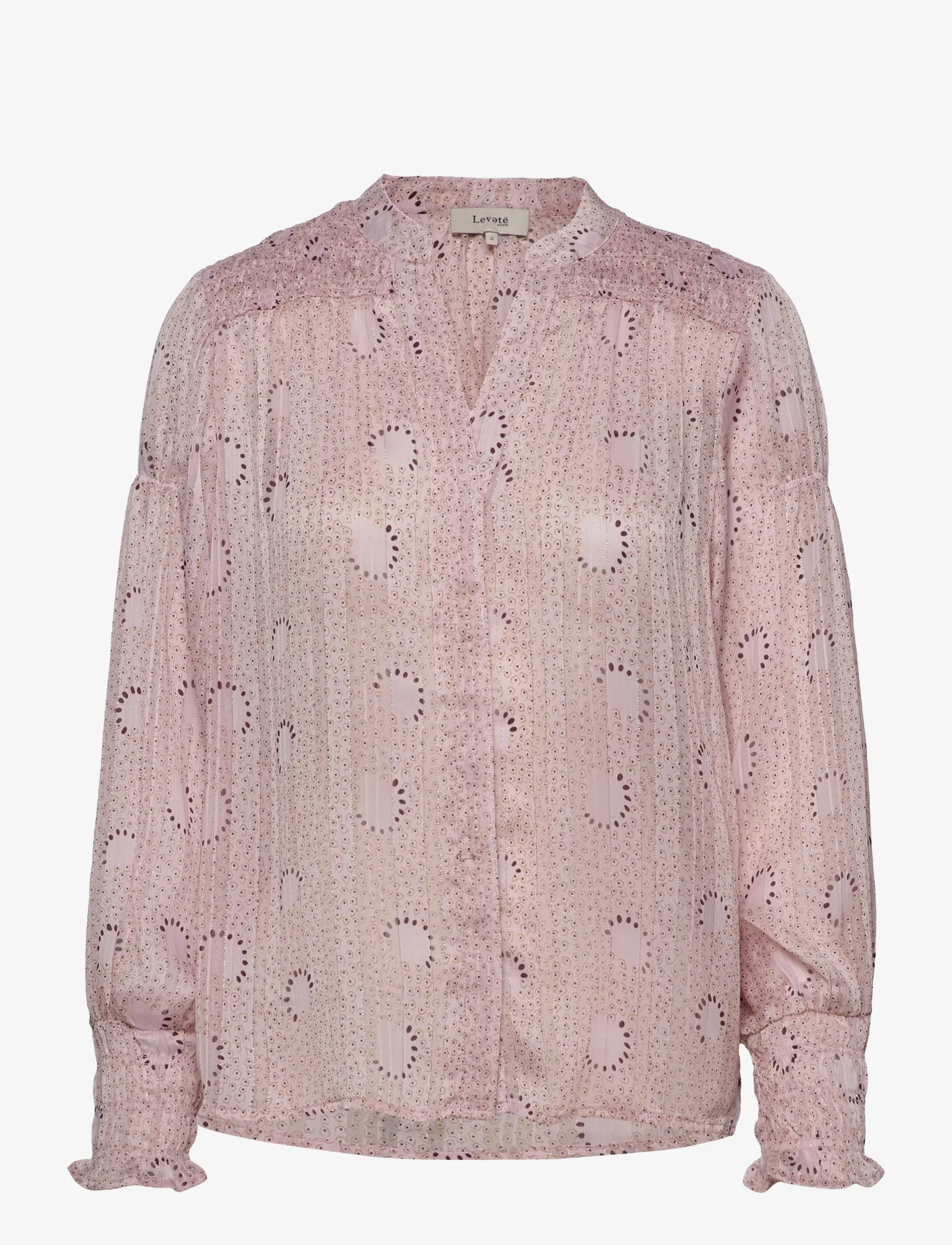 Levete Room - LR-LUNA - blouses met lange mouwen - l506c - light purple combi - 0
