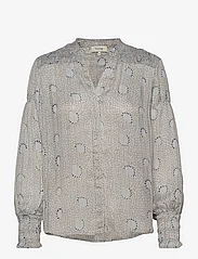 Levete Room - LR-LUNA - long-sleeved blouses - l230c - gray dawn combi - 0