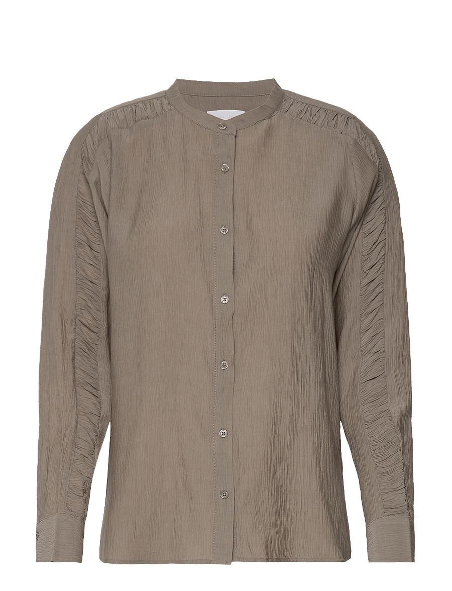 Levete Room - LR-ASTA - langärmelige blusen - l905 - taupe - 0
