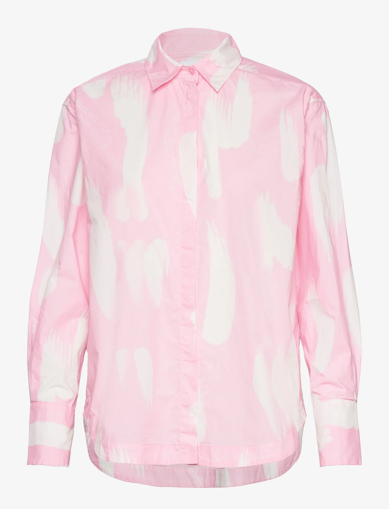 Levete Room - LR-ANNIKA - langärmlige hemden - l430c - powder pink combi - 0
