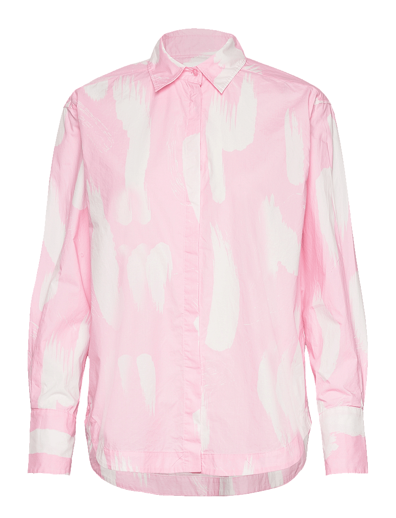 Levete Room - LR-ANNIKA - langärmlige hemden - l430c - powder pink combi - 0