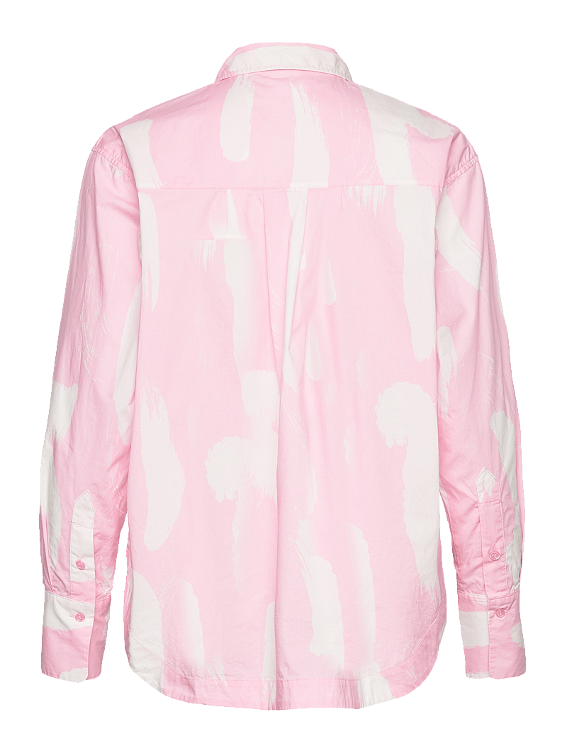 Levete Room - LR-ANNIKA - langärmlige hemden - l430c - powder pink combi - 1