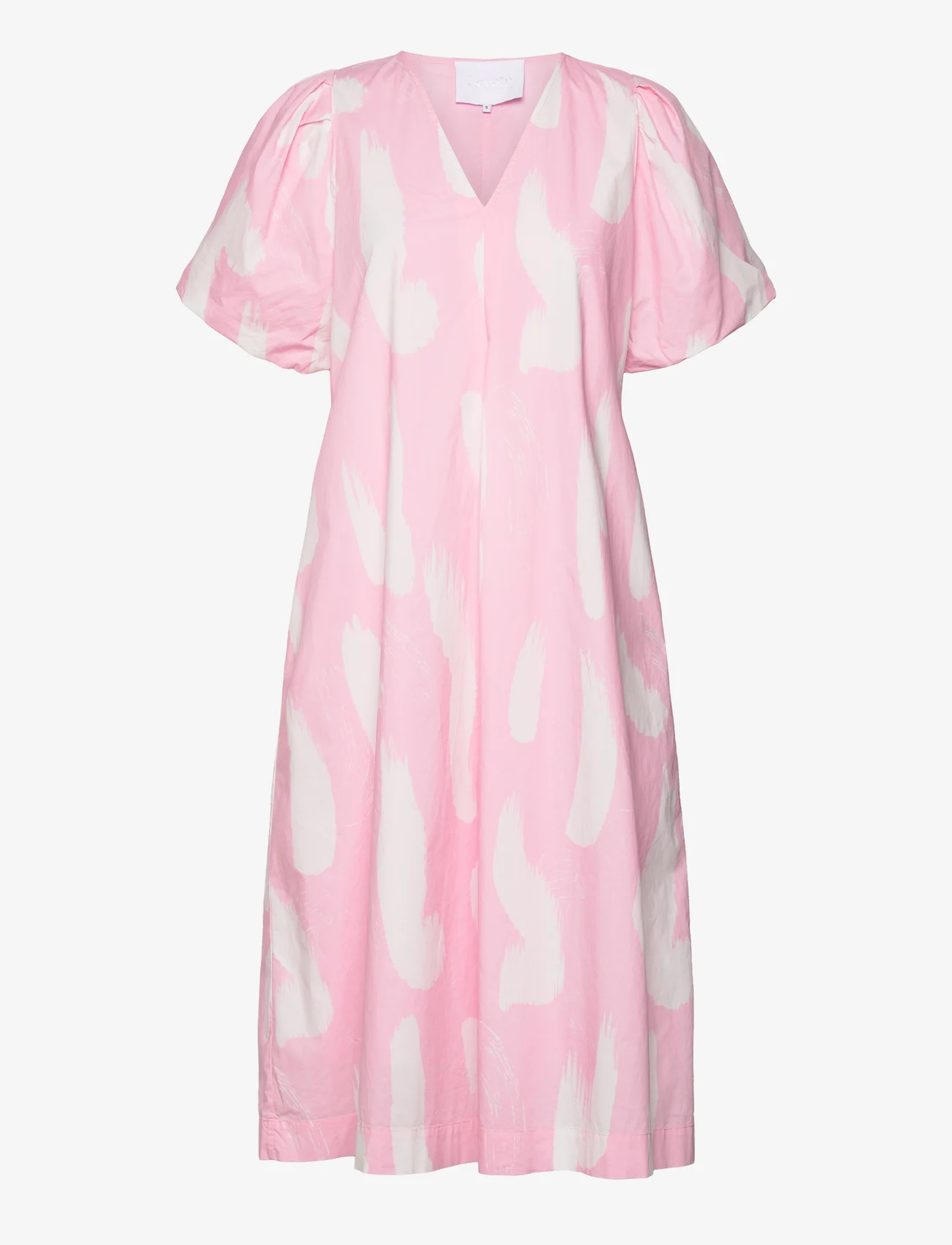 Levete Room - LR-ANNIKA - t-shirt dresses - l430c - powder pink combi - 0