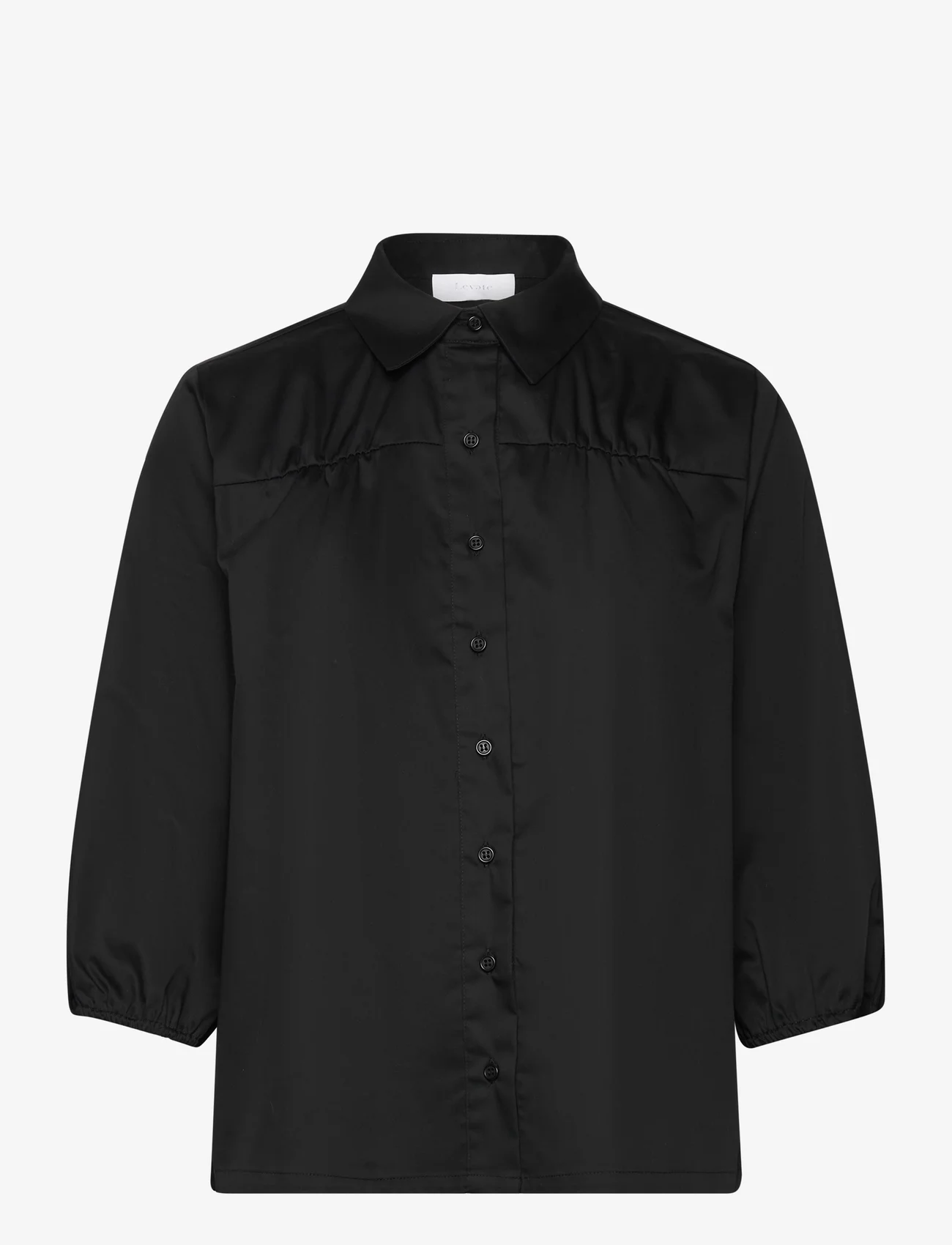 Levete Room - LR-ISLA SOLID - langermede skjorter - black - 0