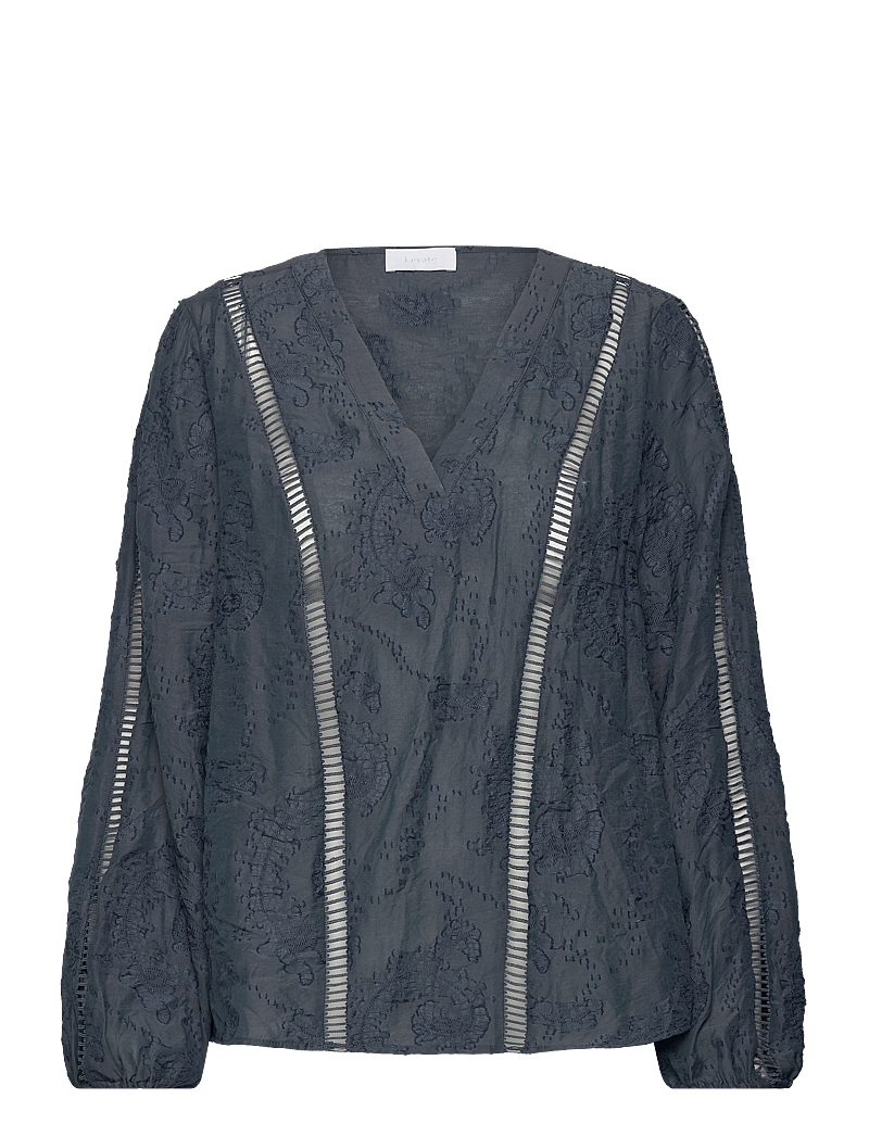 Levete Room - LR-FENNA - langærmede bluser - dark slate - 0