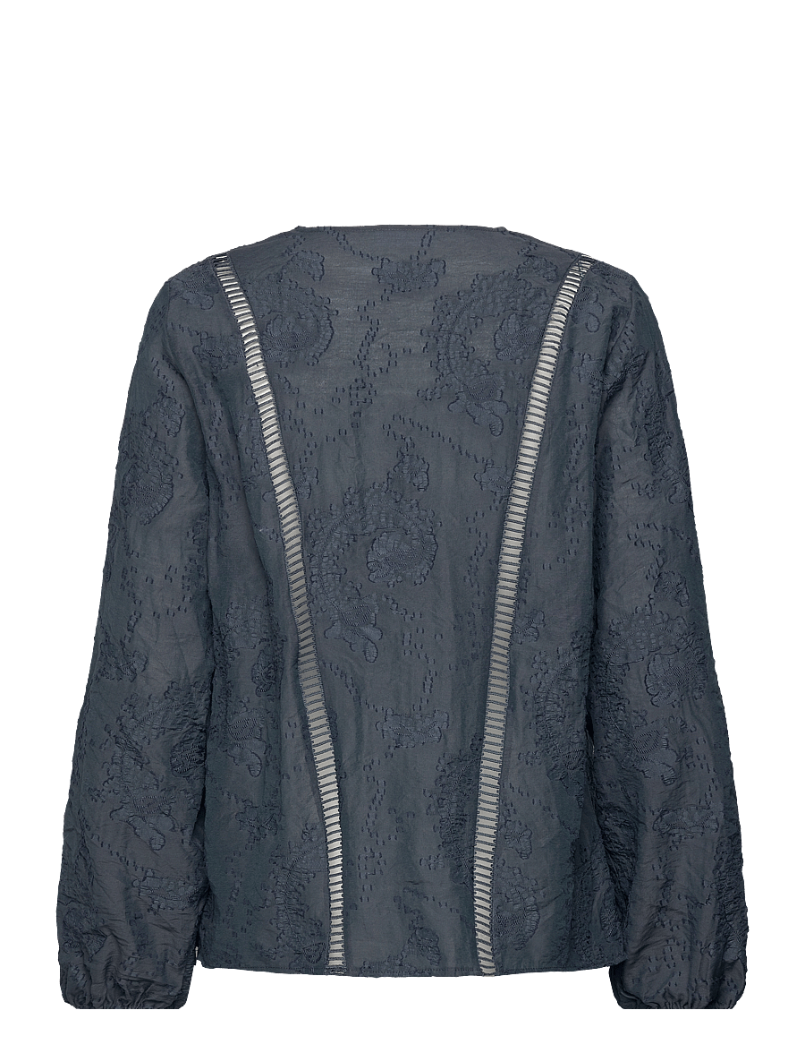 Levete Room - LR-FENNA - langærmede bluser - dark slate - 1
