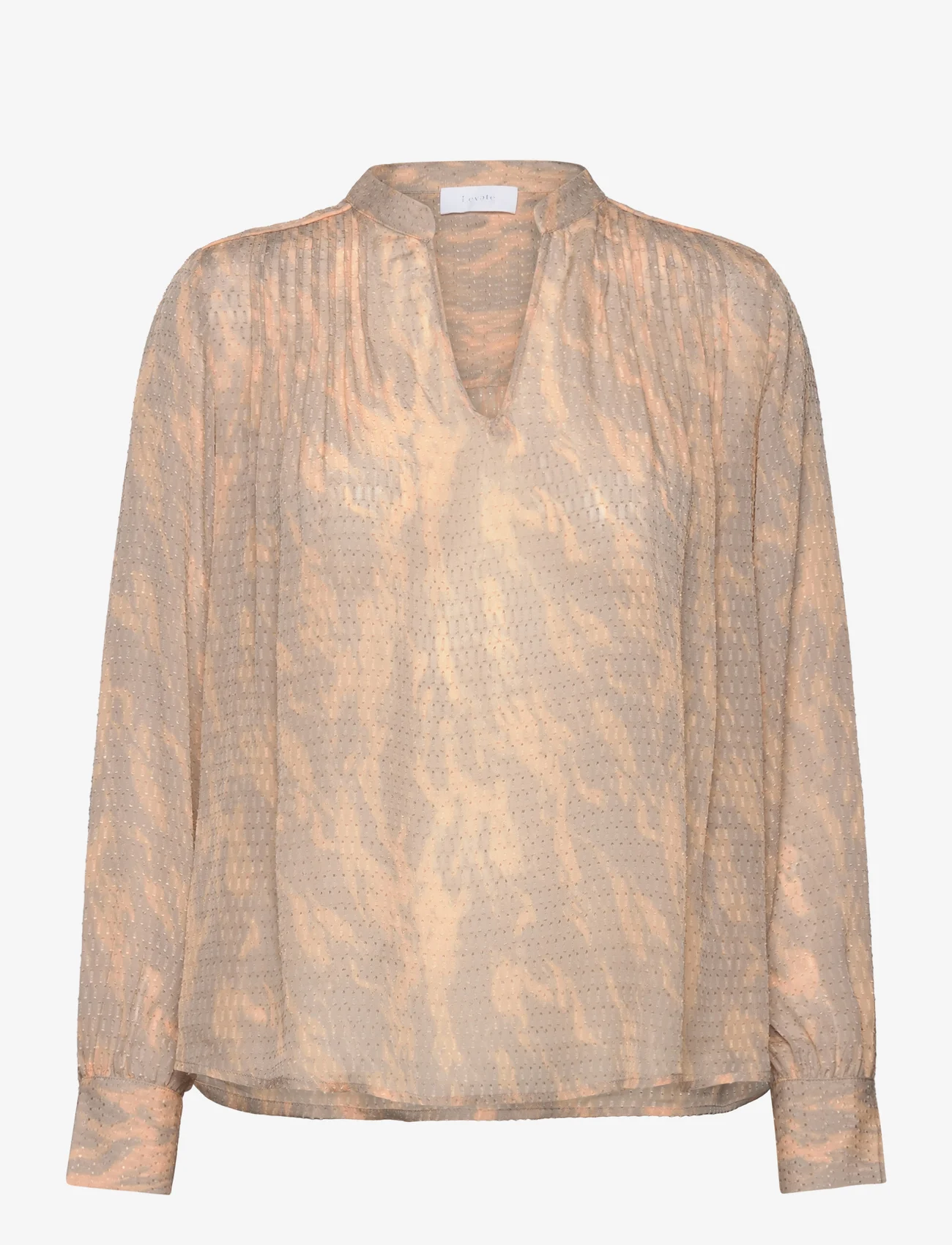 Levete Room - LR-FIA - long-sleeved blouses - apricot ice combi - 0