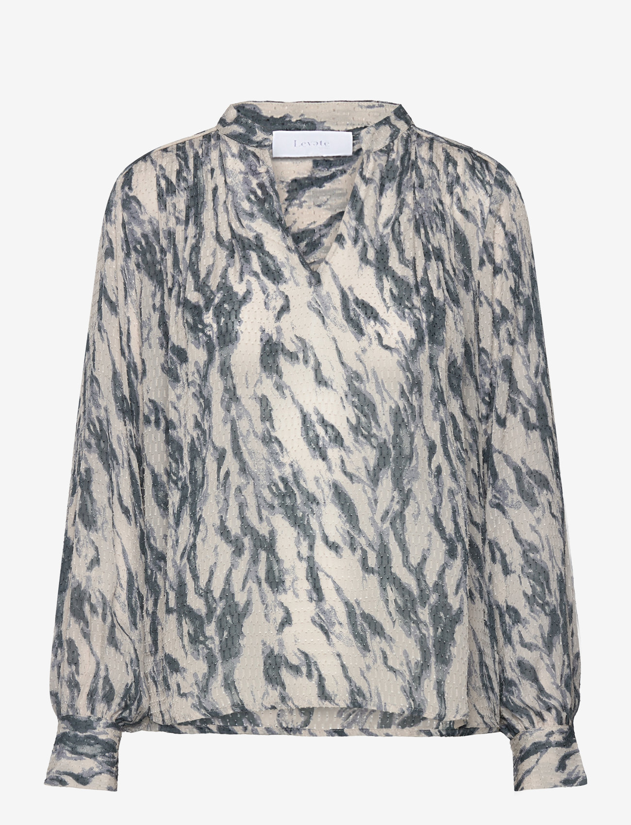 Levete Room - LR-FIA - langærmede bluser - dark slate combi - 0