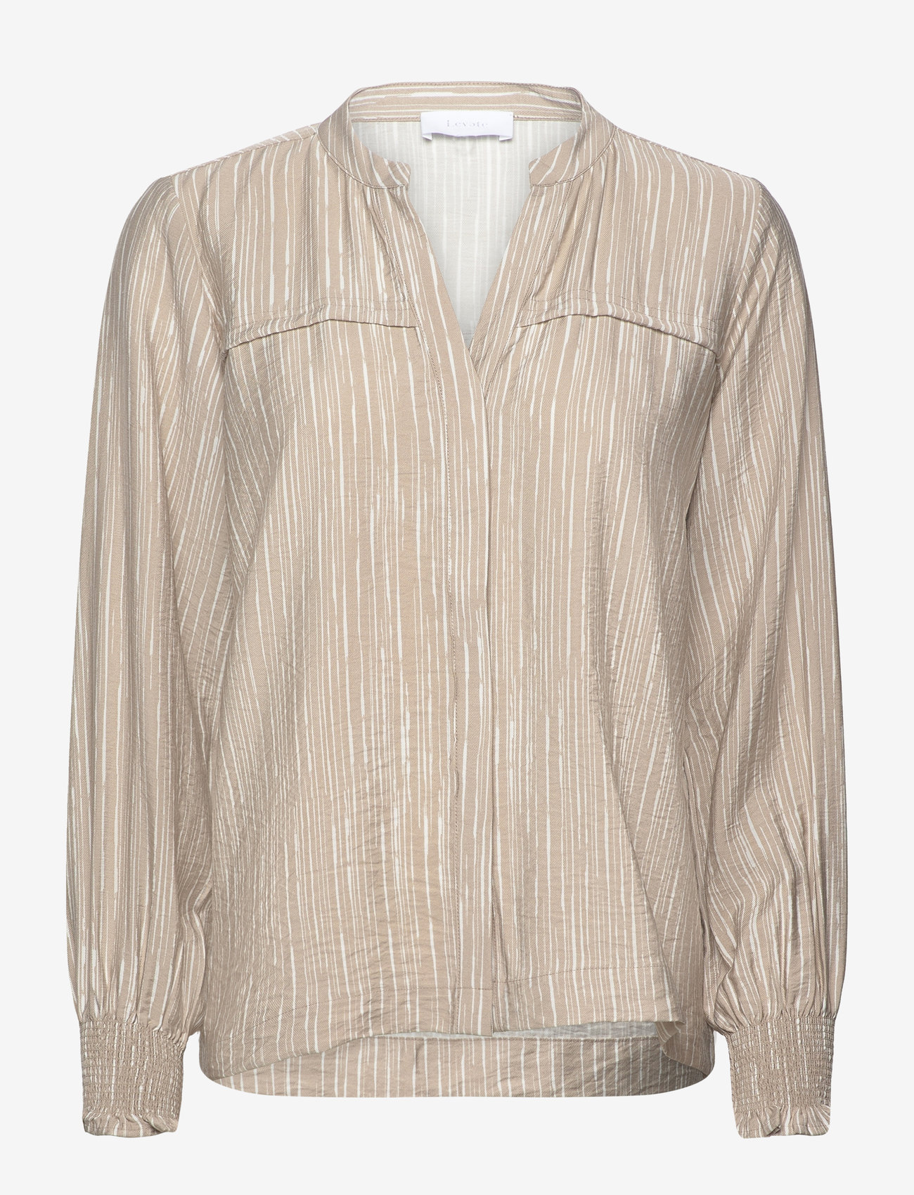 Levete Room - LR-FEVER - langärmlige blusen - plaza taupe combi - 0