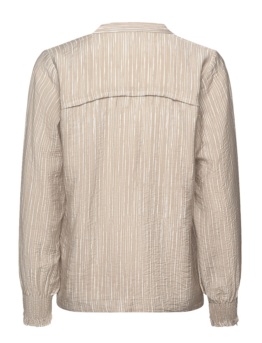 Levete Room - LR-FEVER - langærmede bluser - plaza taupe combi - 1