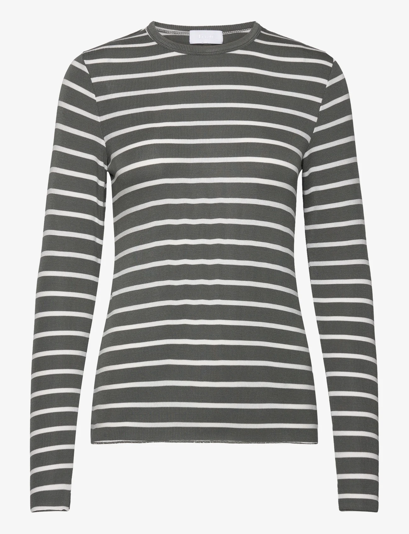 Levete Room - LR-IKA - t-shirts & tops - castor gray combi - 0