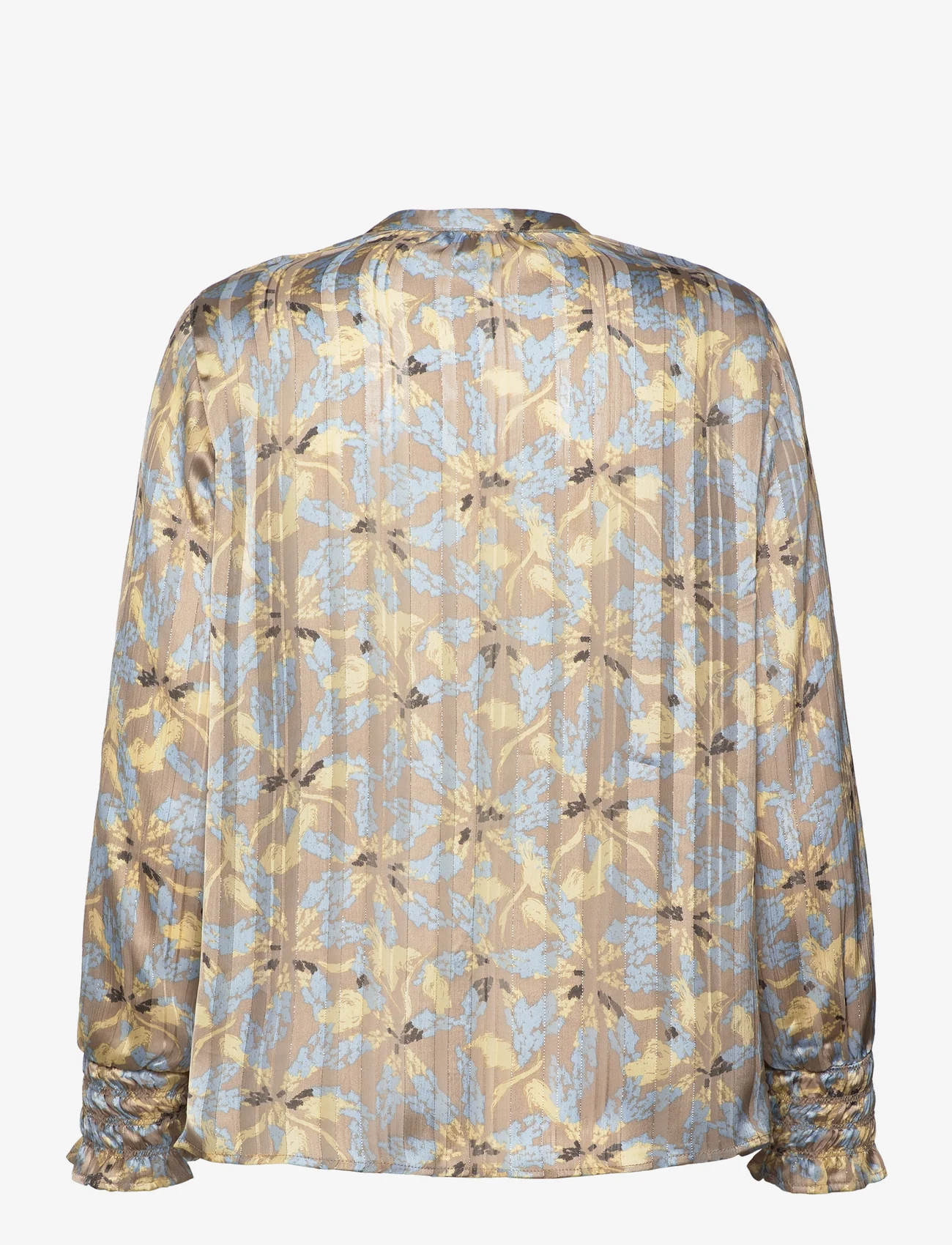 Levete Room - LR-FIGARO - blouses met lange mouwen - plaza taupe combi - 1