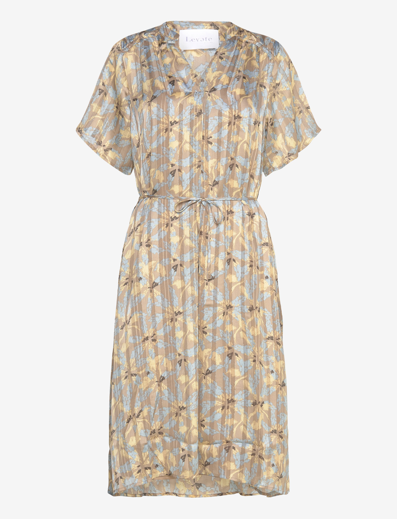 Levete Room - LR-FIGARO - midiklänningar - plaza taupe combi - 0