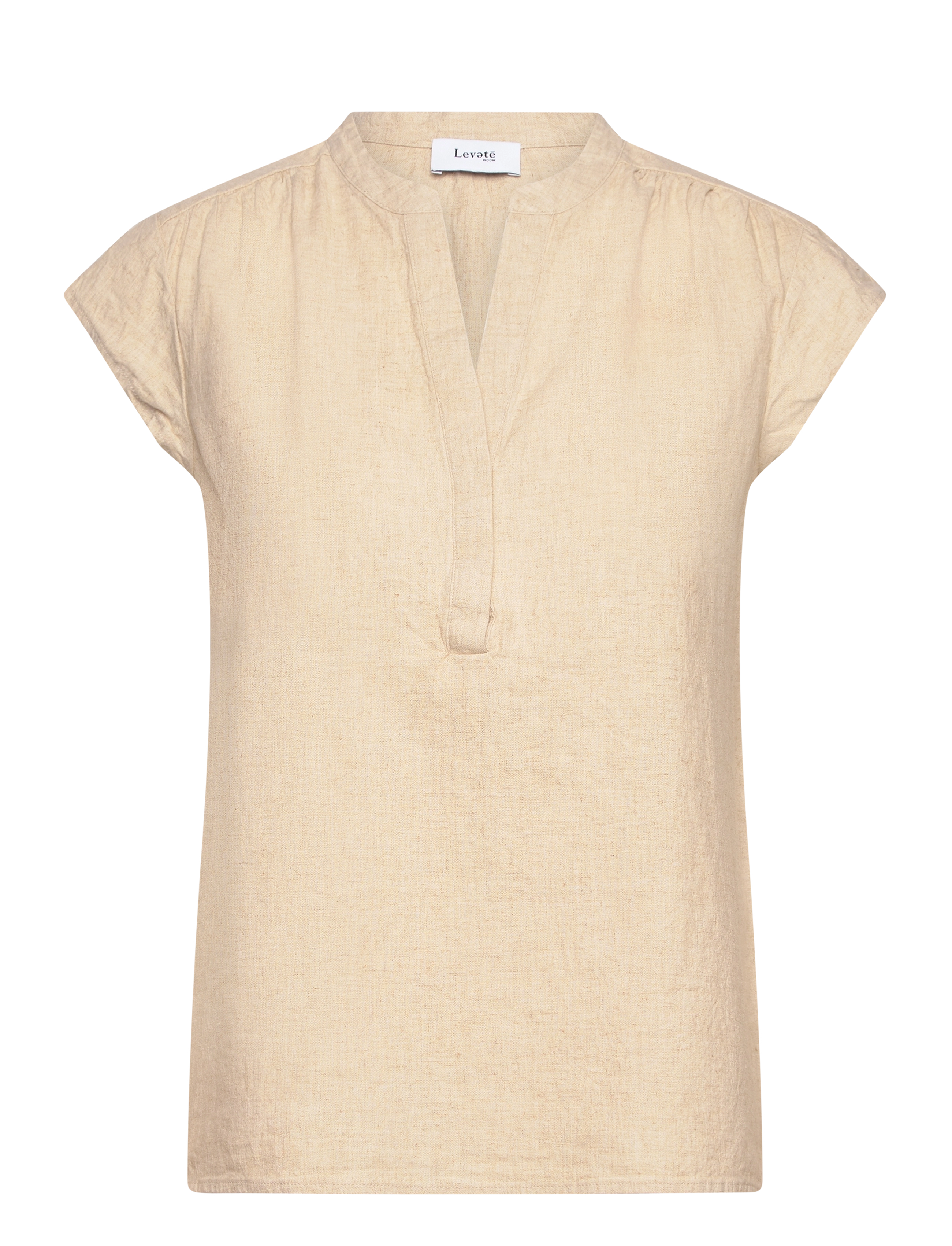 Levete Room LR-NAJA - Ærmeløse bluser - L9195 - ISLAND FOSSIL MELANGE / beige