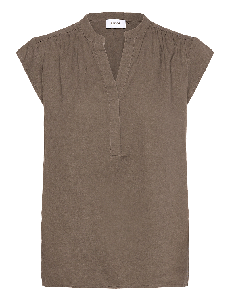Levete Room - LR-NAJA - linneskjortor - l874 - morel - 0