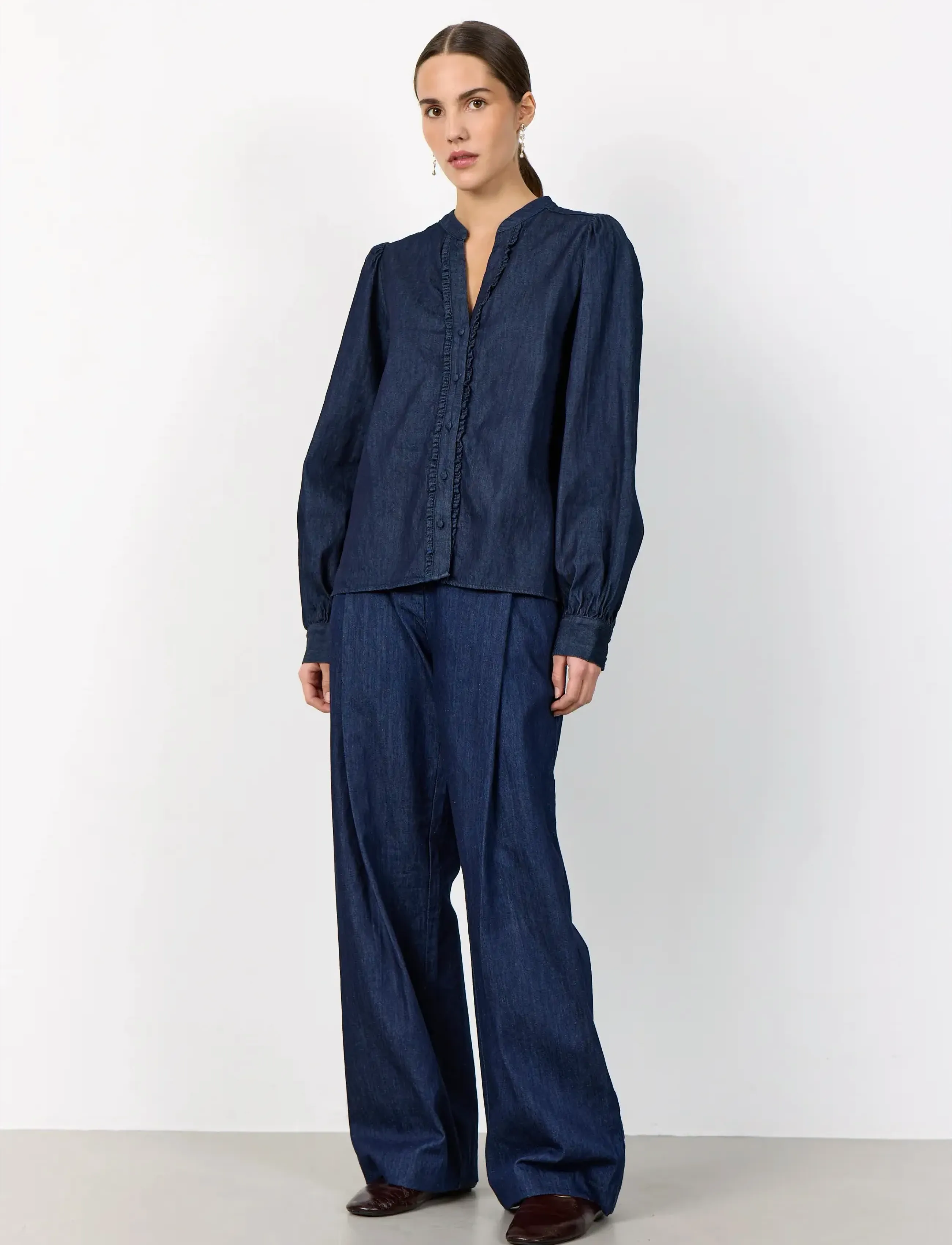 Levete Room Lr-Pietta, S, Shirts, Marineblau - Denim Frauen