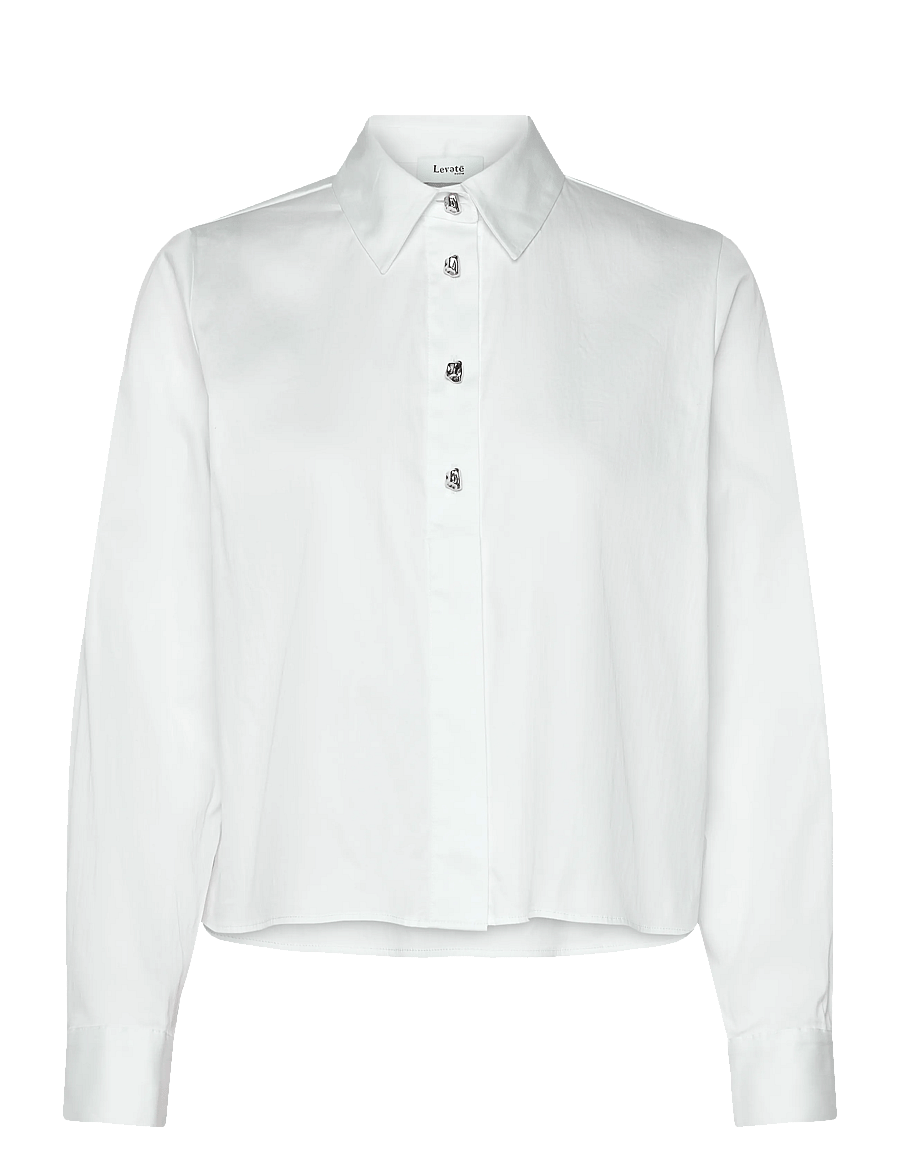 Levete Room - LR-ISLA SOLID - langärmlige hemden - 1000 white - 1