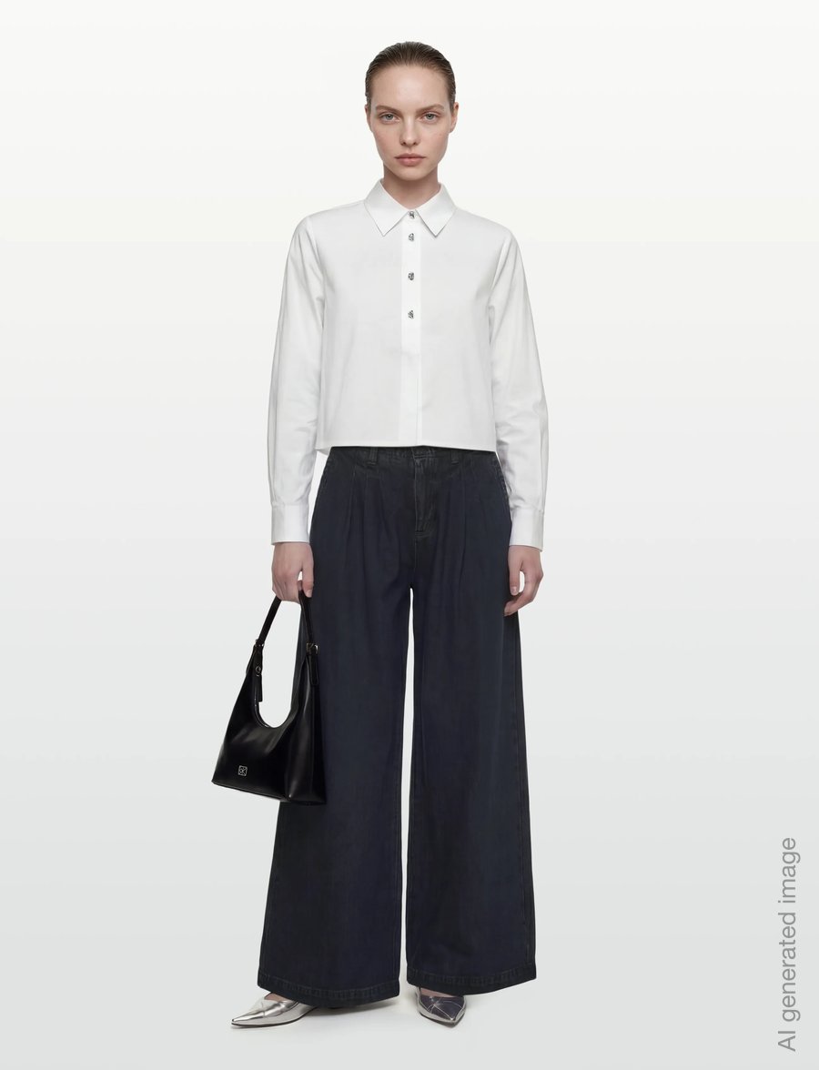 Levete Room - LR-ISLA SOLID - langärmlige hemden - 1000 white - 0