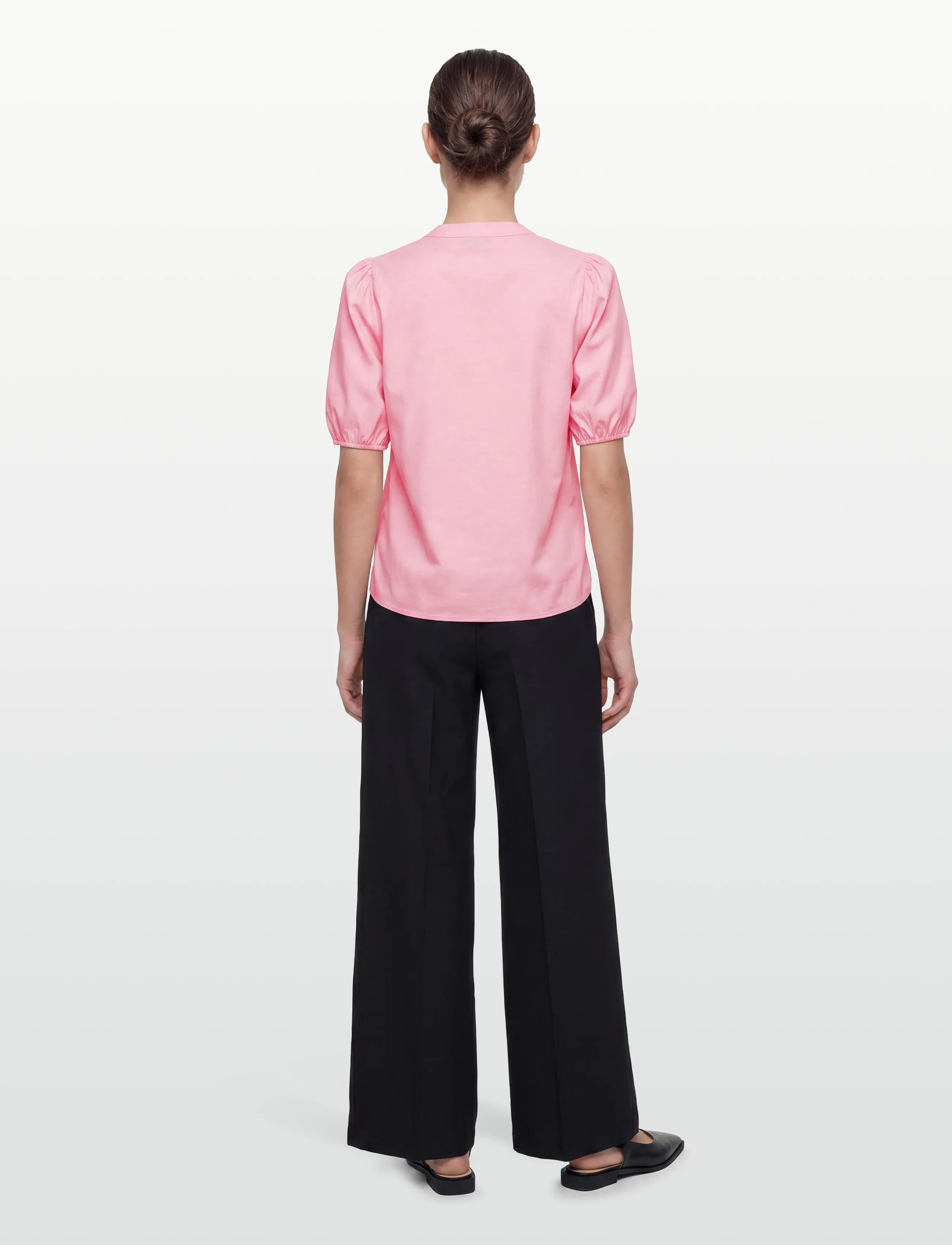 Levete Room - LR-ISLA SOLID - kurzämlige blusen - 4120 rose - 4