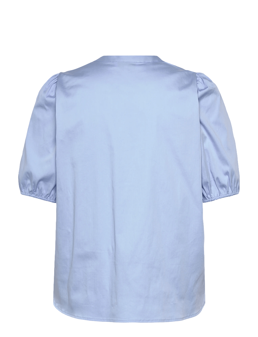 Levete Room - LR-ISLA SOLID - short-sleeved blouses - 6250 windsurfer - 2