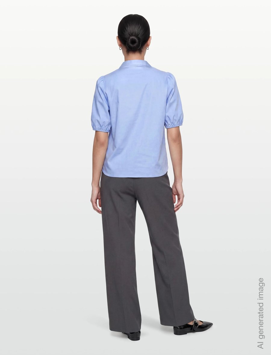 Levete Room - LR-ISLA SOLID - short-sleeved blouses - 6250 windsurfer - 4