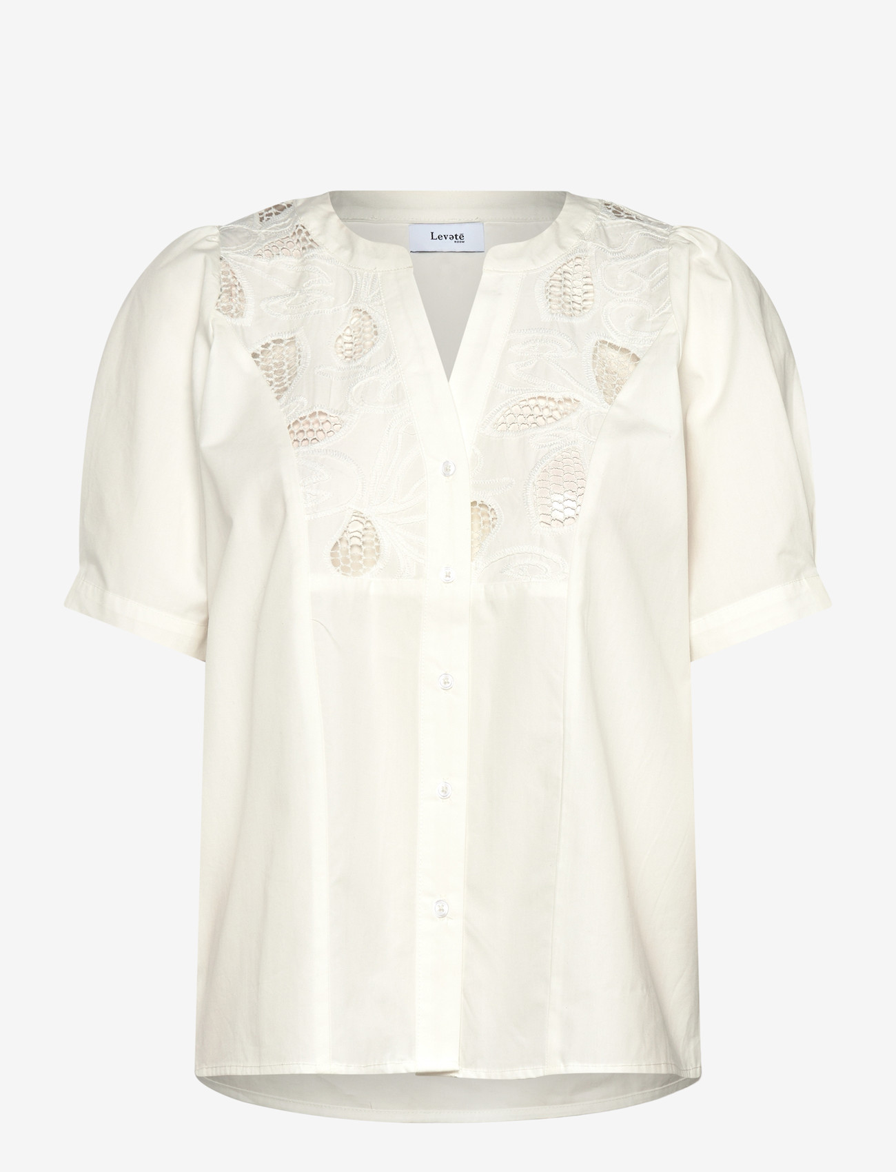 Levete Room - LR-PARKER - lühikeste varrukatega pluusid - 1001 - star white - 0