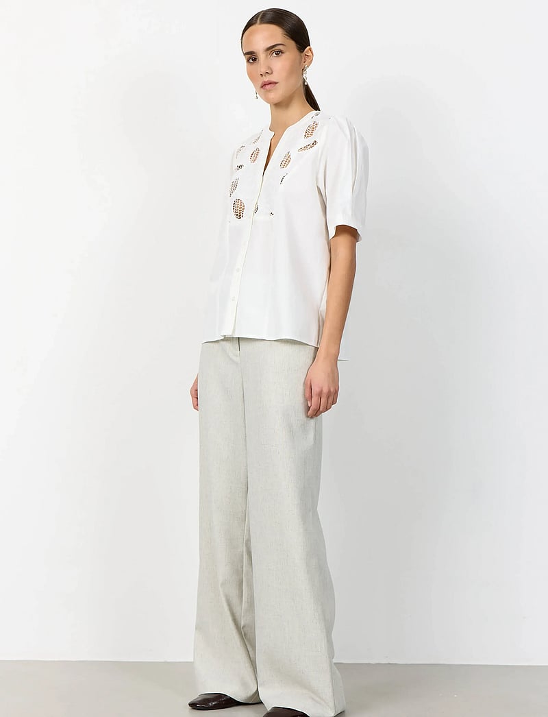 Levete Room - LR-PARKER - kurzämlige blusen - 1001 - star white - 3