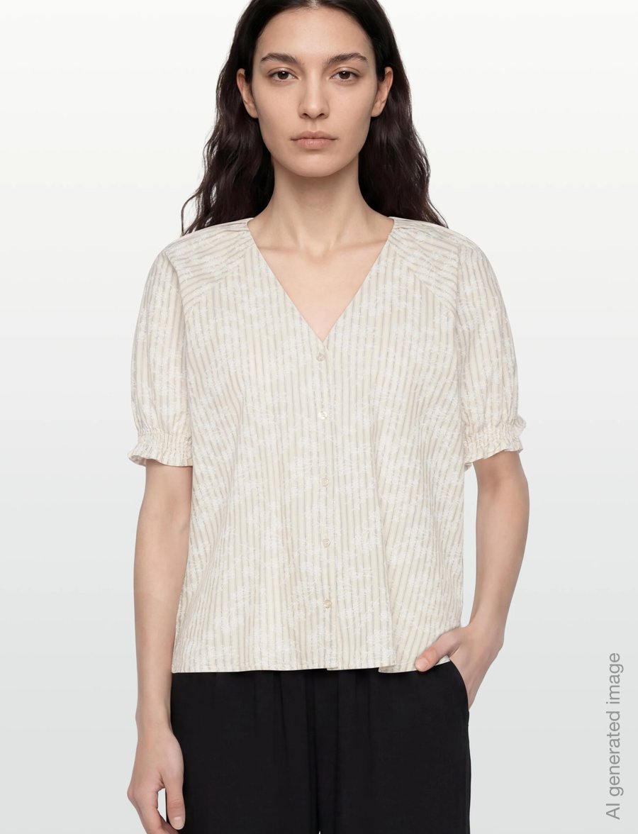 Levete Room - LR-PERCY - t-shirts - 1185c - turtledove combi - 3